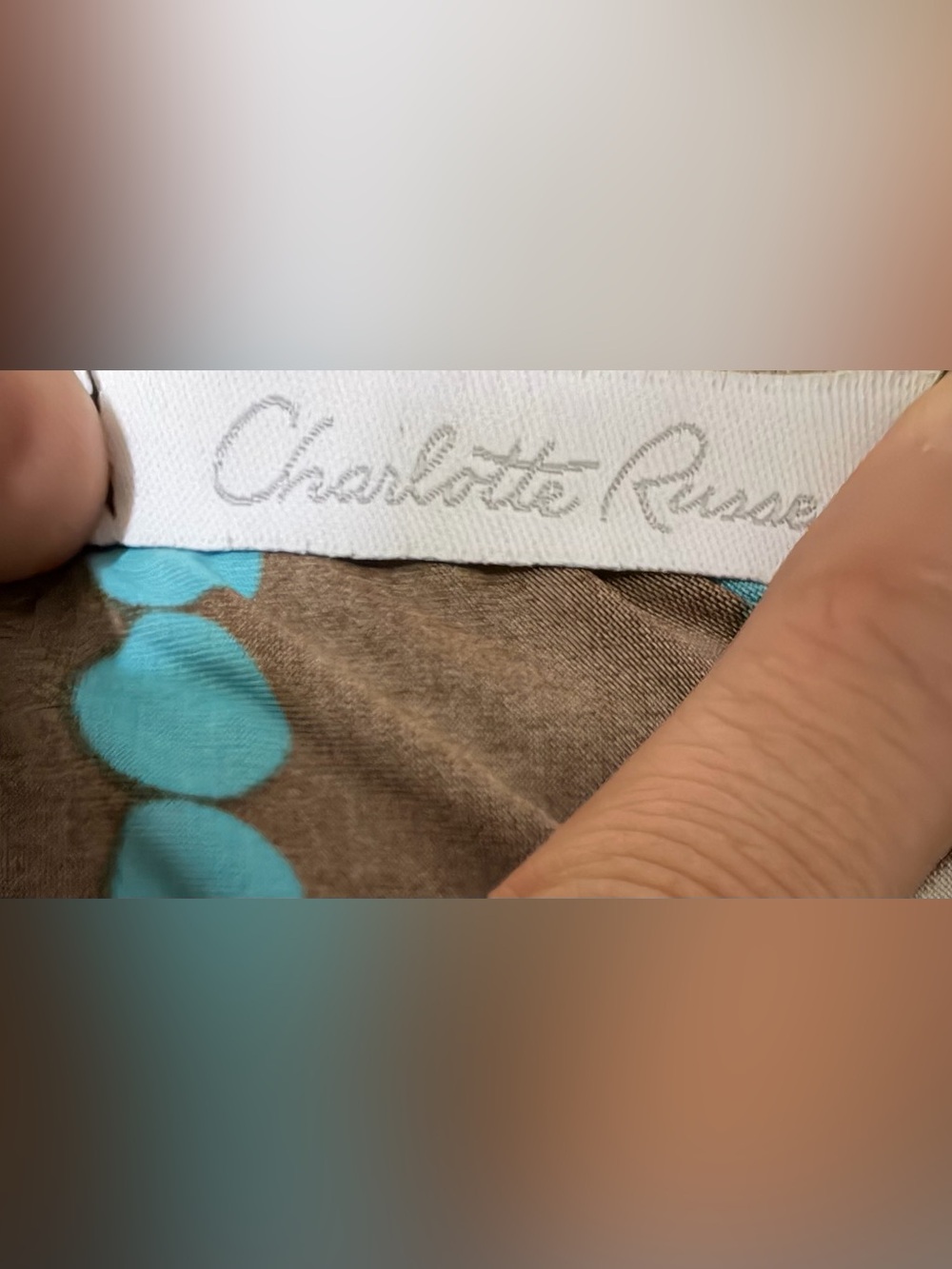 Vintage Charlotte Russe Y2K Geometric Polka Dot Boho Halter Dress - Picture 2 of 2